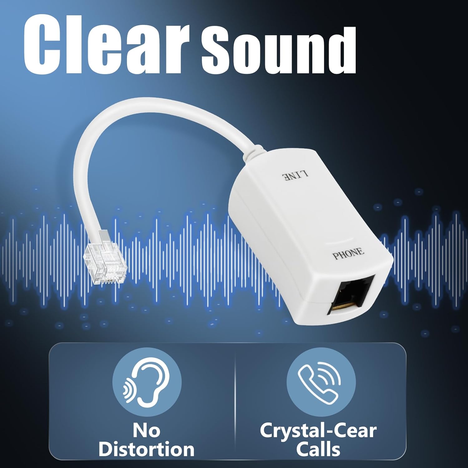 DSL Filter for Landline Phone – Single-Port In-Line Low-Pass Filter