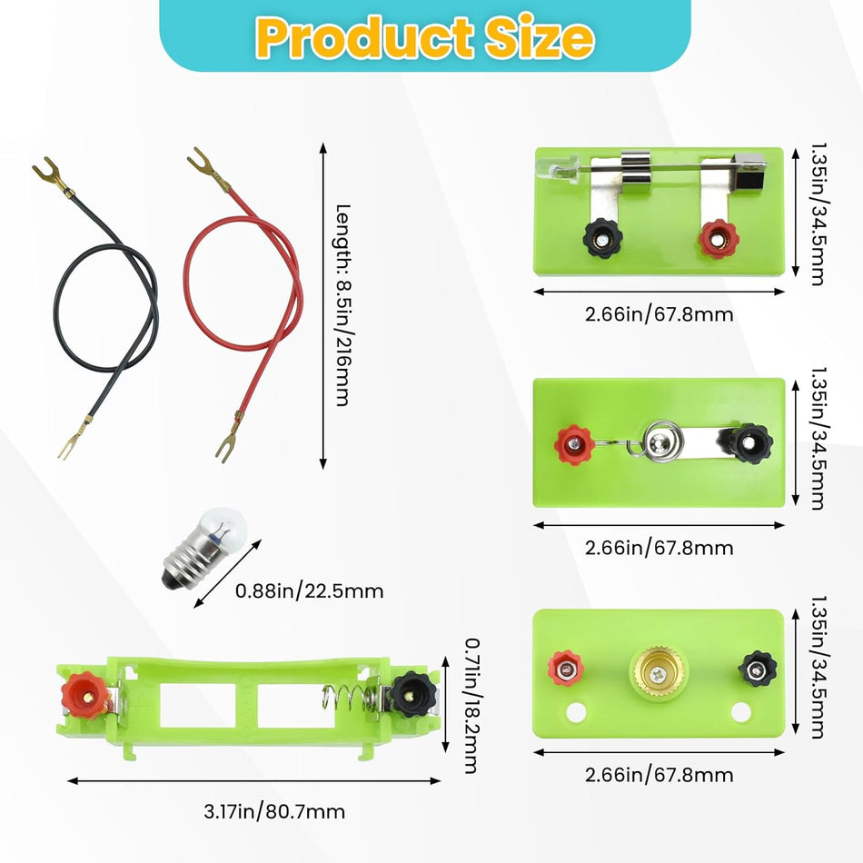 32-Piece Learning Circuit Kit – Basic Electrical Experiment Box for Series & Parallel Circuits