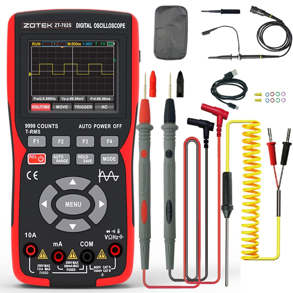 2-in-1 Oscilloscope Multimeter – 10MHz Bandwidth,