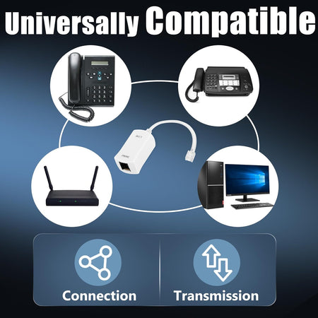 DSL Filter for Landline Phone – Single-Port In-Line Low-Pass Filter