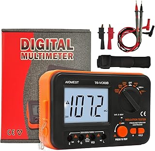 AIOMEST Digital Megohmmeter Megaohm Meter with 250V/500V/1000V Test Voltage