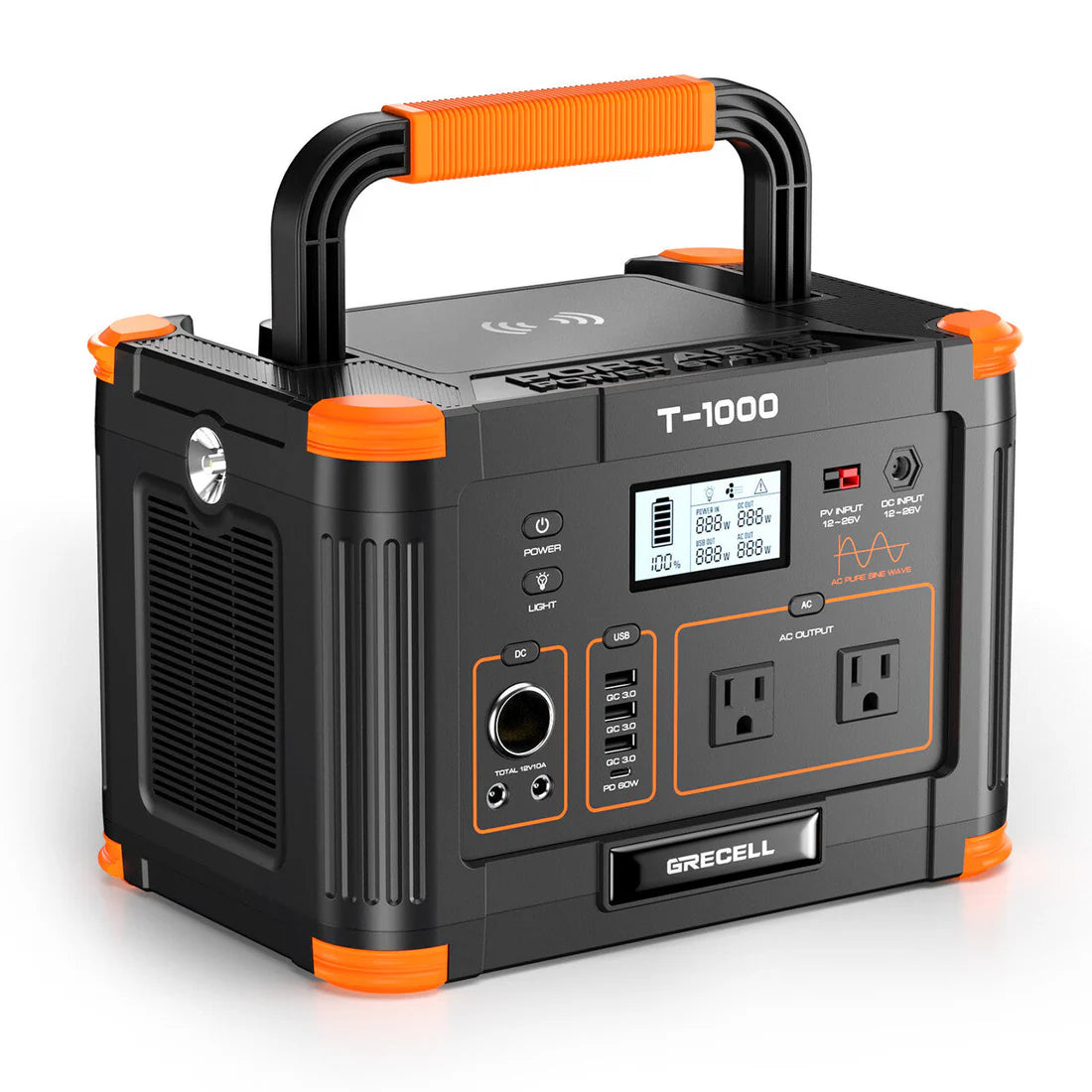 GRECELL Portable Power Station 1000W T-1000 | TekShack GRECELL Portable Power Station 1000W T-1000 | TekShack