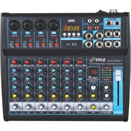 Pyleยฎ 8-Channel Bluetoothยฎ Pro Audio DJ Sound Mixer TekShack
