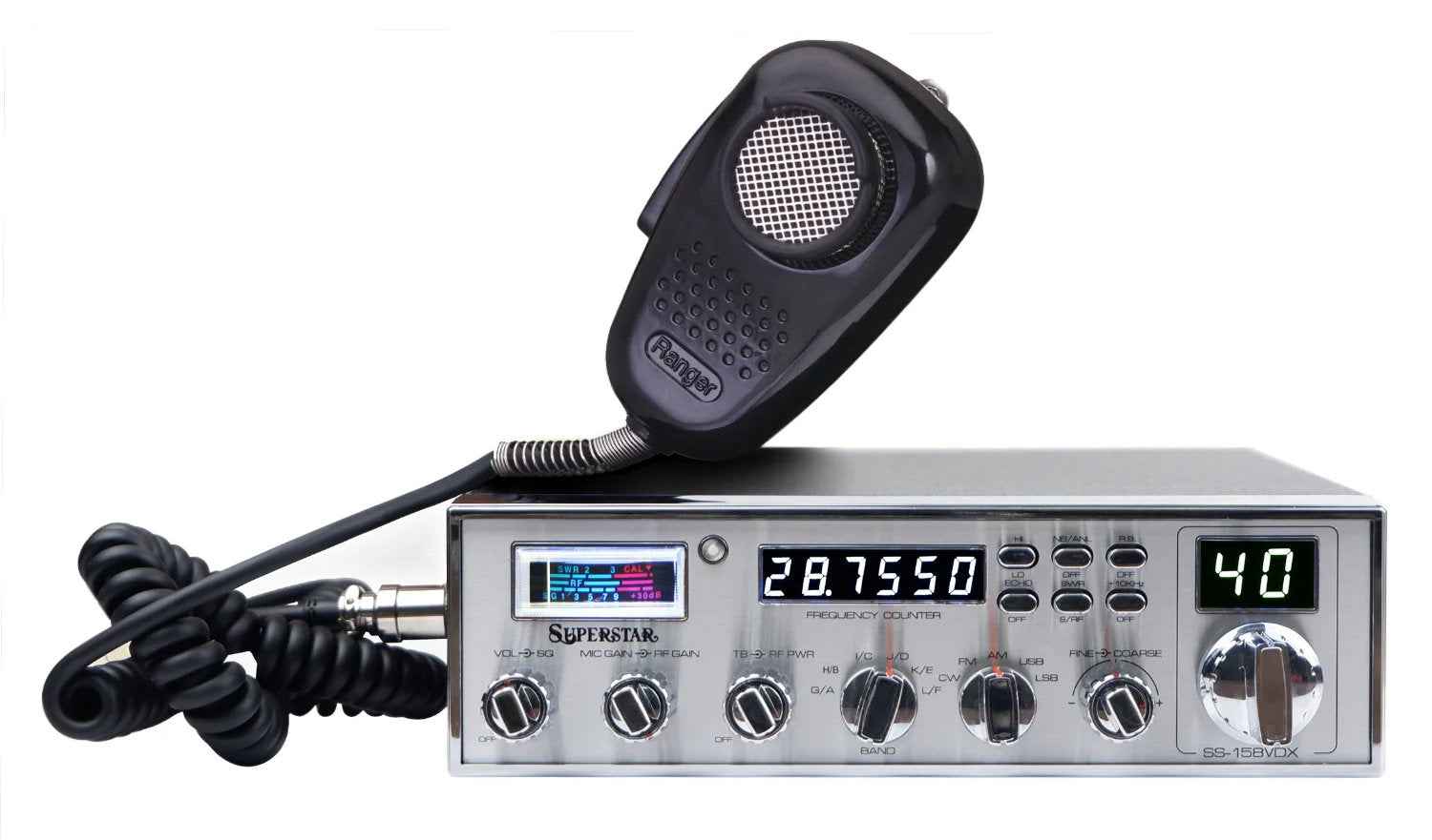 Ranger SuperStar SS-158VDX 10 Meter Amateur Radio – AM FM SSB