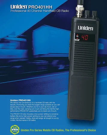 Uniden PRO401HH Handheld CB Radio