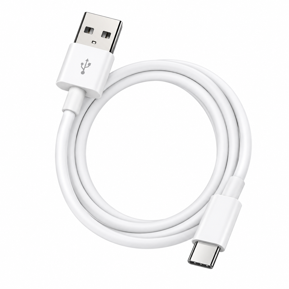 Essri USB-A to USB-C Cables, 3 ft, White – 3 Pack