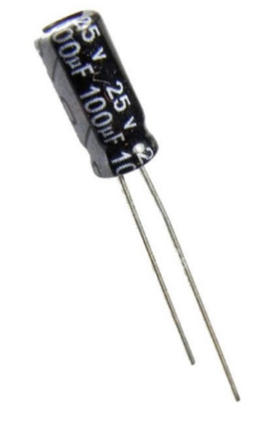 (2Pcs) 100 uF 25 Volt Radial Capacitor