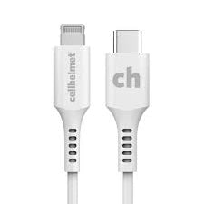 10 ft USB-C to Lightning Round Cable, Charge and Sync, cellhelmet