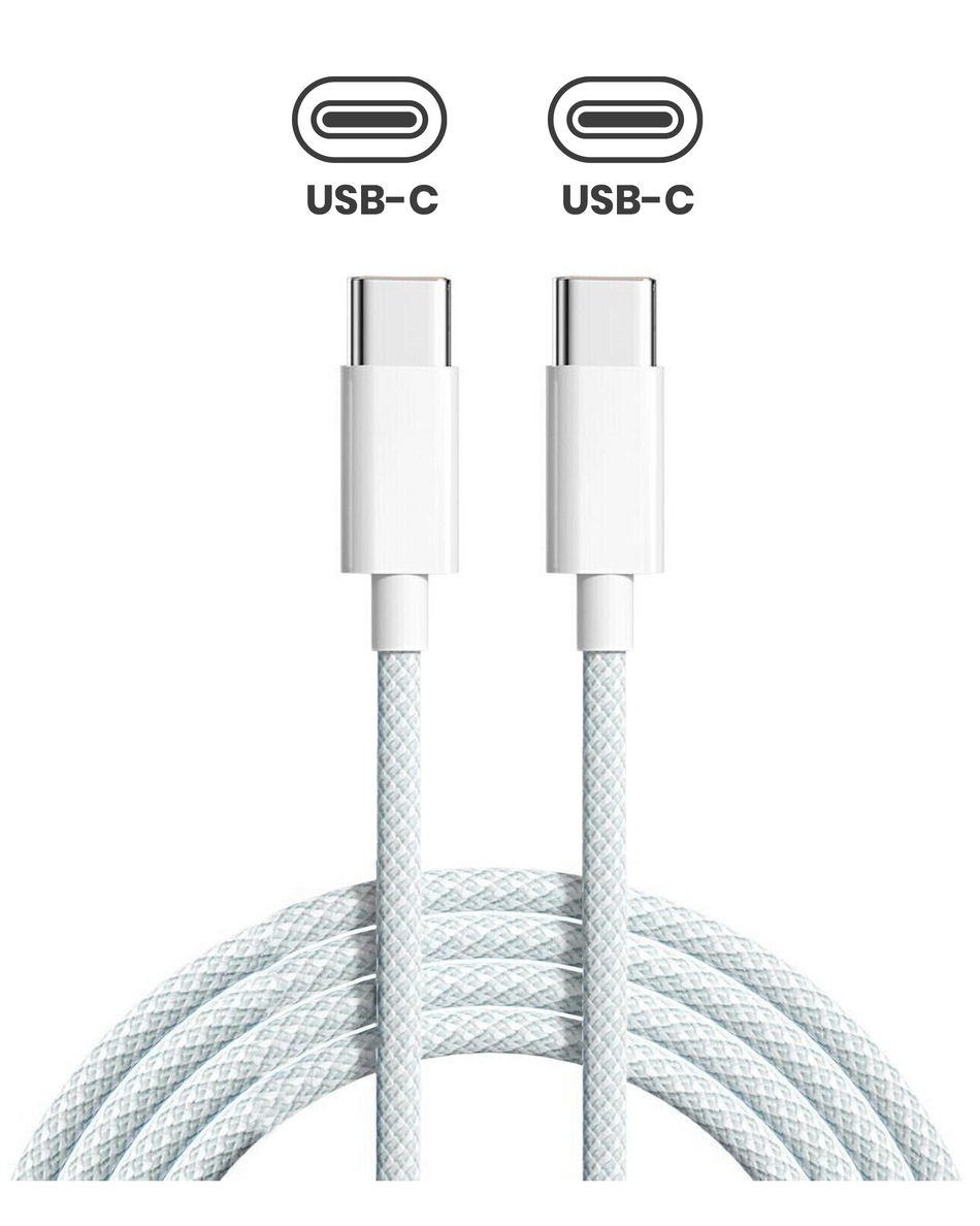USB-C to C Braided Cable (3ft) For IPhone / IPad (OEM Grade New)