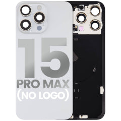 Back Glass With Steel Plate With Wireless NFC Charging MagSafe Magnet & Flashlight Flex - iPhone 15 Pro Max