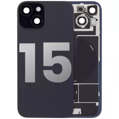 Back Glass With Steel Plate With Wireless NFC Charging MagSafe Magnet & Flashlight Flex - iPhone 15