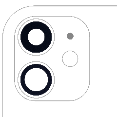 Back Camera Lens (Glass Only) With Adhesive - iPhone 11