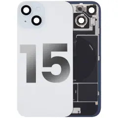 Back Glass With Steel Plate With Wireless NFC Charging MagSafe Magnet & Flashlight Flex - iPhone 15