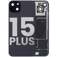 Back Glass With Steel Plate With Wireless NFC Charging MagSafe Magnet & Flashlight Flex - iPhone 15 Plus
