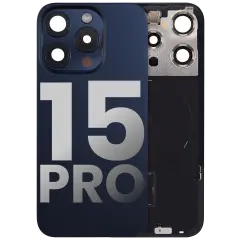 Back Glass With Steel Plate With Wireless NFC Charging MagSafe Magnet & Flashlight Flex - iPhone 15 Pro