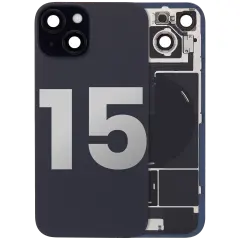 Back Glass With Steel Plate With Wireless NFC Charging MagSafe Magnet & Flashlight Flex - iPhone 15