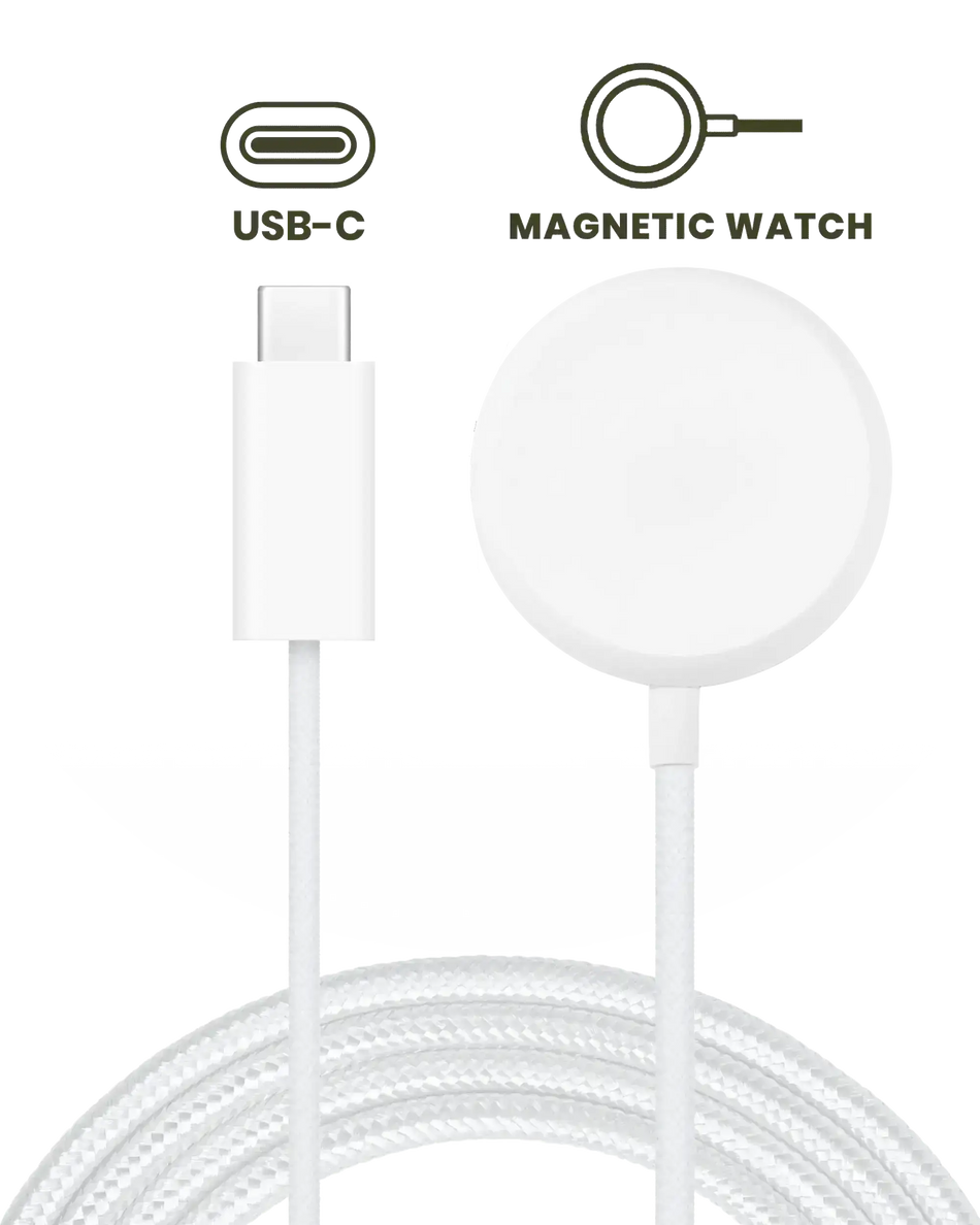 USB-C Magnetic Watch Charging Cable (3.3 ft.) For Google Pixel Watch Series 1 (OEM Grade: A)