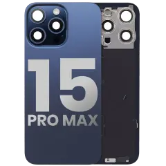 Back Glass With Steel Plate With Wireless NFC Charging MagSafe Magnet & Flashlight Flex - iPhone 15 Pro Max