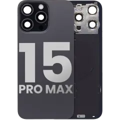 Back Glass With Steel Plate With Wireless NFC Charging MagSafe Magnet & Flashlight Flex - iPhone 15 Pro Max