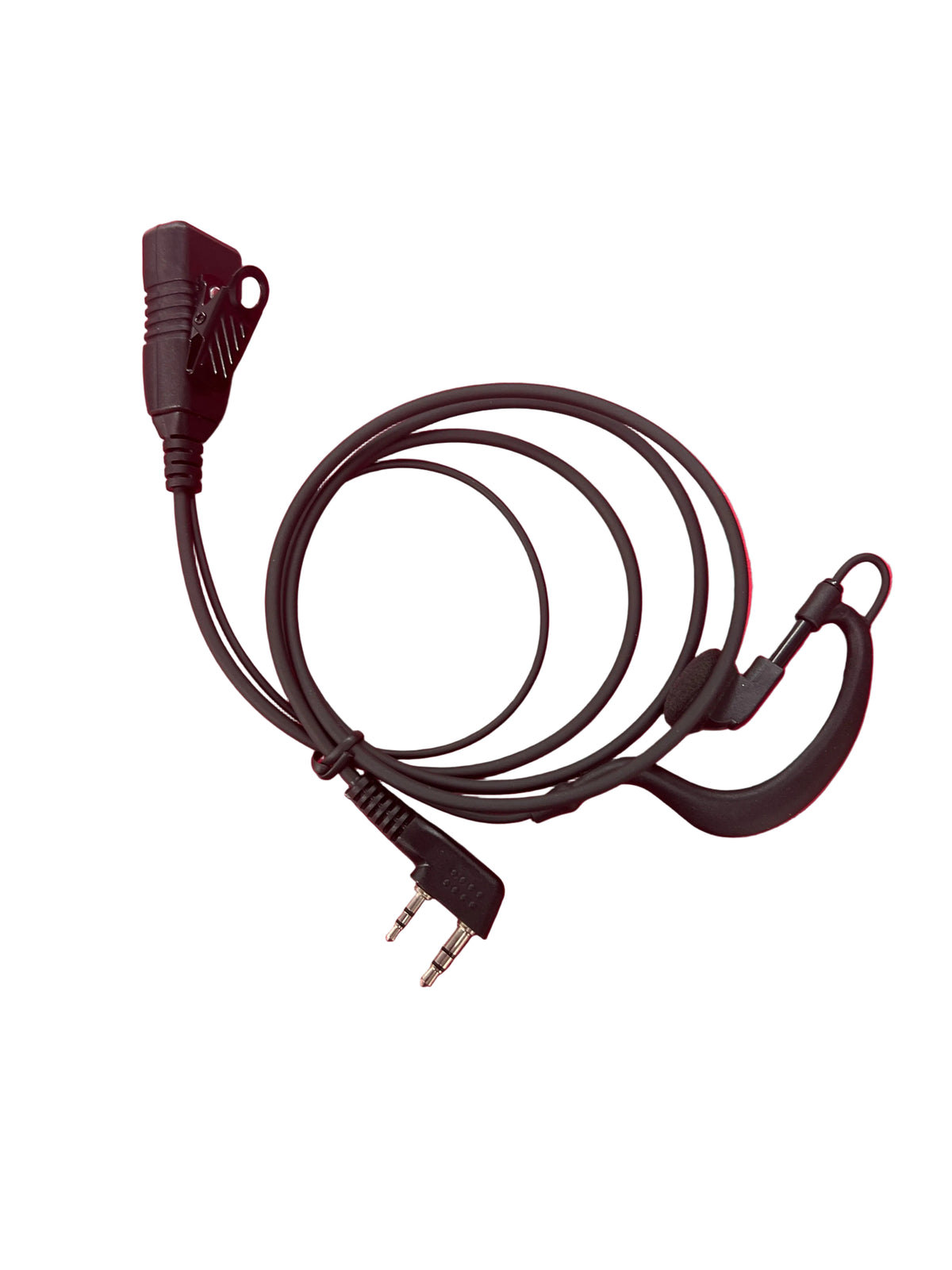 2-Pin Walkie Talkie Earpiece with PTT Mic – Compatible with Baofeng, Kenwood, Retevis, TYT, Wouxun, Anytone