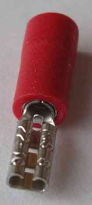 22-16 AWG 2.8MM (FEMALE) RED Spade Wire Connector