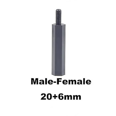 M2.5 Nylon Hex Standoffs Spacers Screws Nuts Flat washer