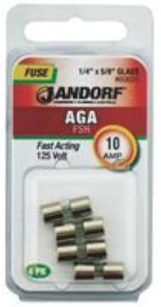 Jandorf Fast Acting 125 Volt 10 Amp Fuse #60620