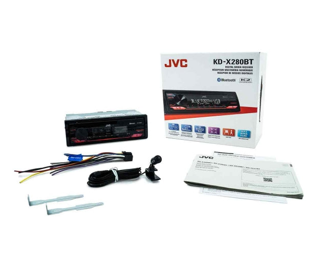 JVC KD-X280BT Single DIN Digital Media Receiver with Bluetooth