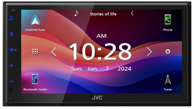 JVC KW-M590BT 6.8-Inch Digital Multimedia Receiver with Apple CarPlay, Android Auto & USB Mirroring