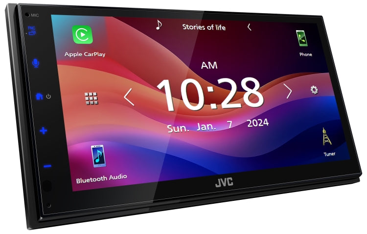 JVC KW-M690BW 6.8-Inch WSVGA Digital Multimedia Receiver with Wireless Apple Car Play & Android Auto