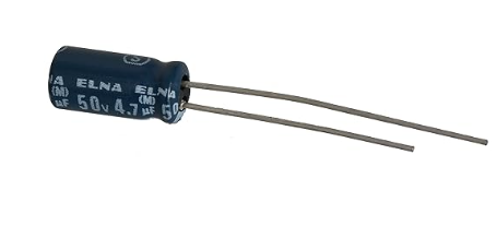 4.7uF 50 VOLT AXIAL CAPACITOR