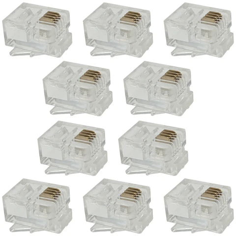 Radio Shack RJ-25 Modular Telephone Plugs – 10 Pack – TekShack