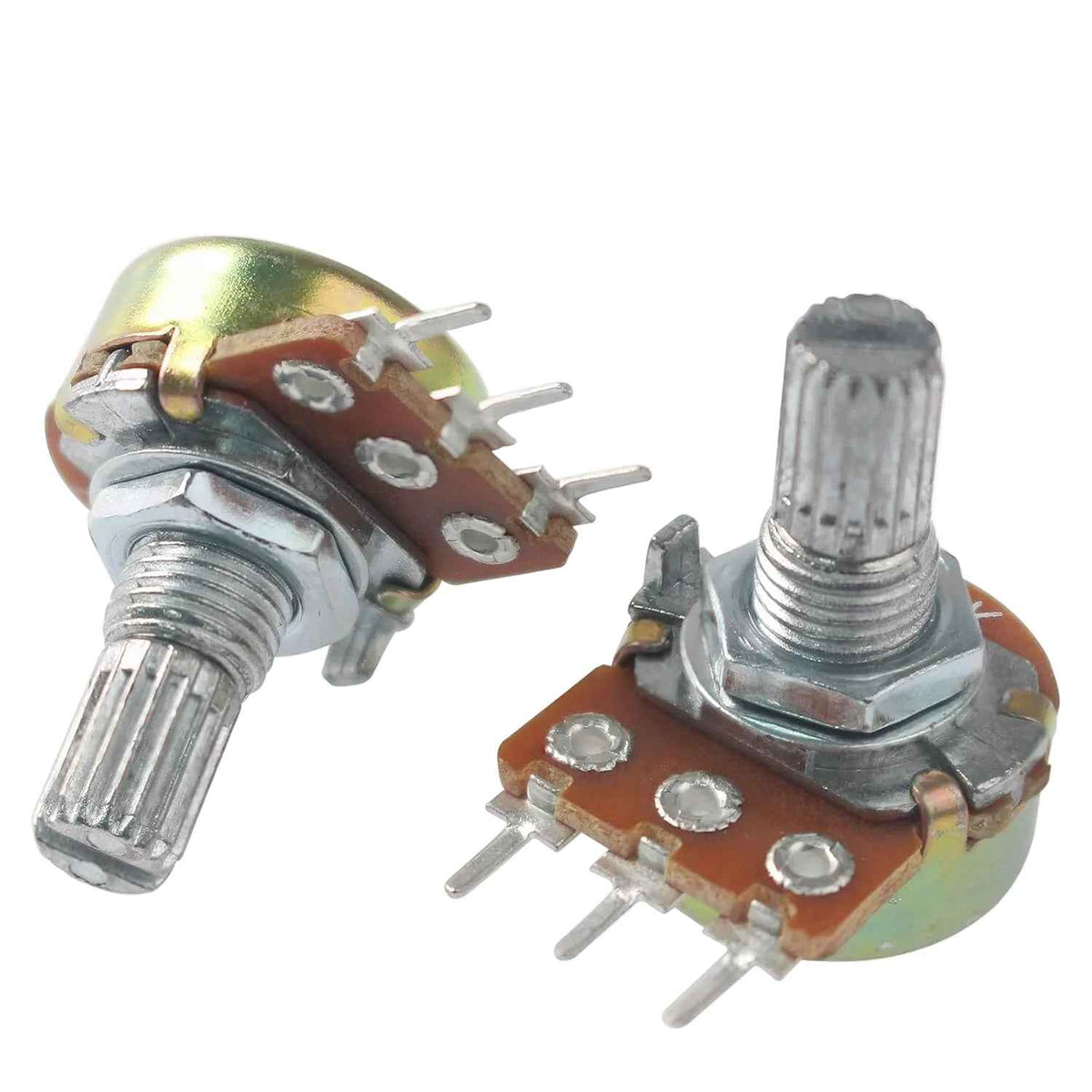 250k Ohm Variable Resistors 3-Pin 15mm Shaft Single-Joint Linear Potentiometer