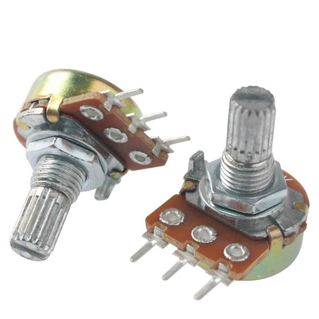250k Ohm Variable Resistors 3-Pin 15mm Shaft Single-Joint Linear Potentiometer