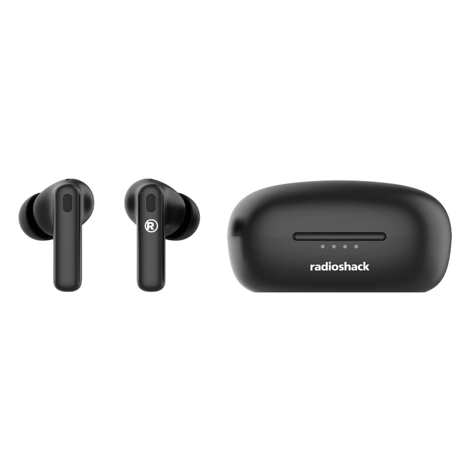 RadioShack Wireless Headphones with Active Noise Cancelling, 400mAh Battery, IPX5, Black
