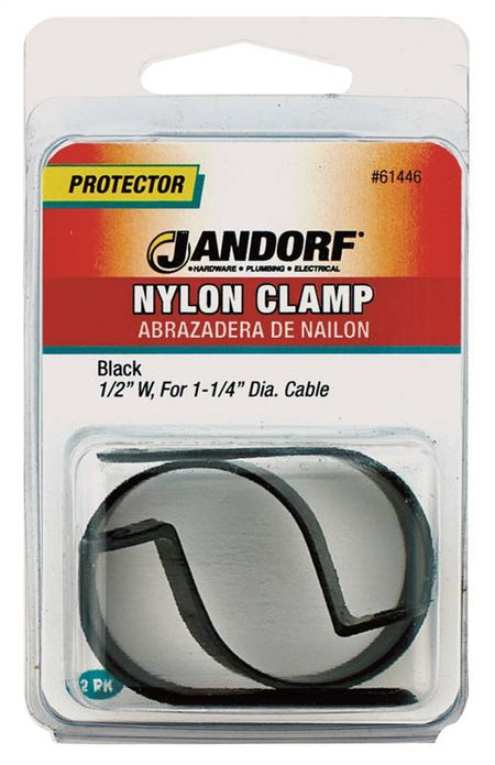 JANDORF CLAMP Nylon Black 1/2x1-1/4 2 PK 61446