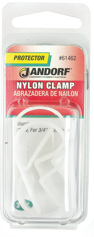 JANDORF CLAMP Nylon Natural 1/2x3/4 3 PK 61462