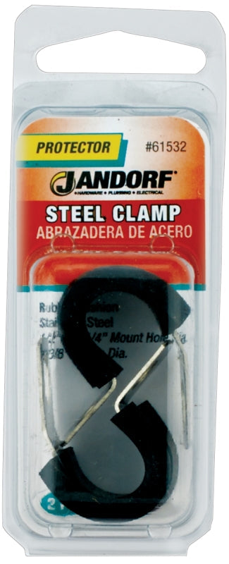 JANDORF Cushion Clamp, Stainless Steel, Black 61532