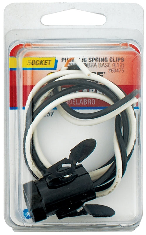 JANDORF Socket Phenolic W/Spring Clips Candelabra base 60475