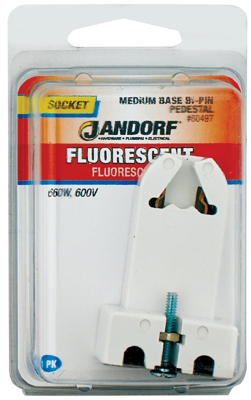 JANDORF Socket Fluorescent Med Base Bi-Pin Pedestal 60497