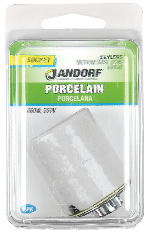 JANDORF Socket Porcelain Keyless with 1/8 IP Cap 60582