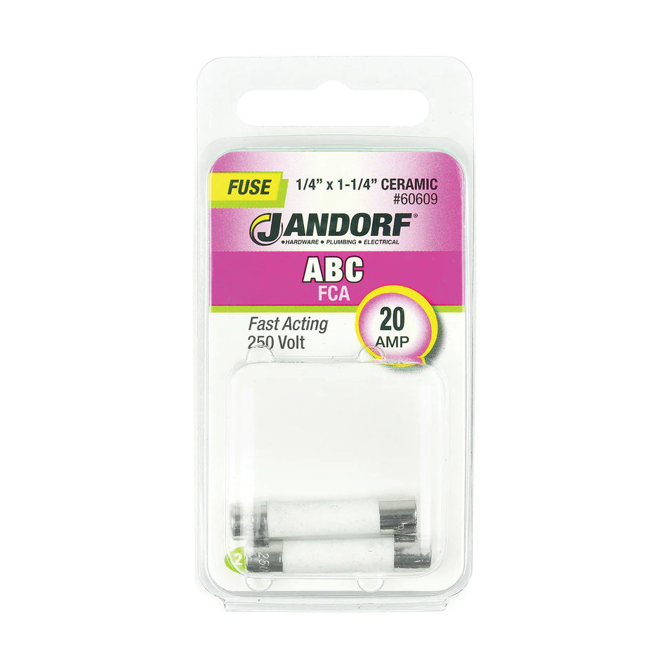 Jandorf Fast Acting 250 Volt 20 Amp Fuse #60609