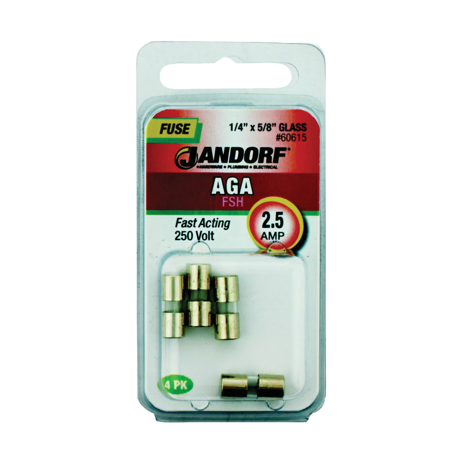 Jandorf Fast Acting 250 Volt 2.5 Amp Fuse #60615