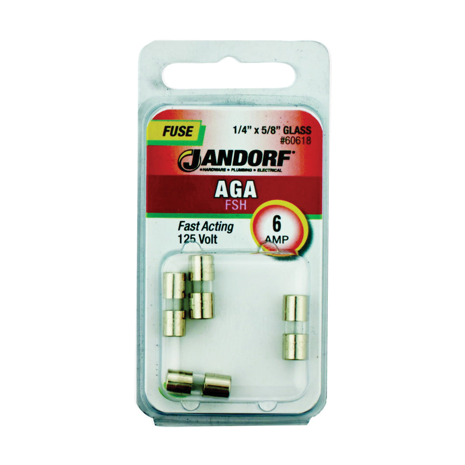 Jandorf Fast Acting 125 Volt 6 Amp Fuse #60618