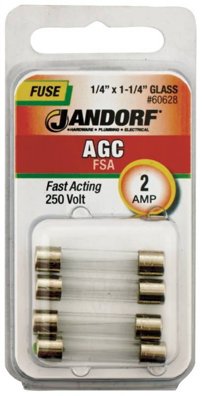 Jandorf Fast Acting 250 Volt 2 Amp Fuse #60628
