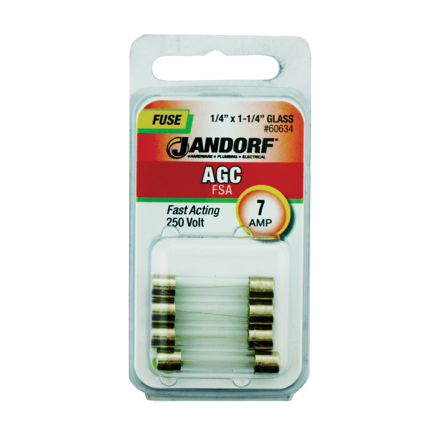 Jandorf Fast Acting 250 Volt 7 Amp Fuse #60634