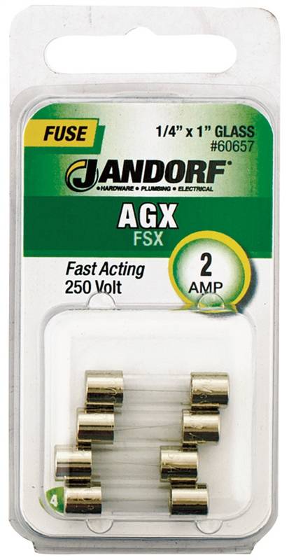Jandorf Fast Acting 250 Volt 2 Amp Fuse #60657