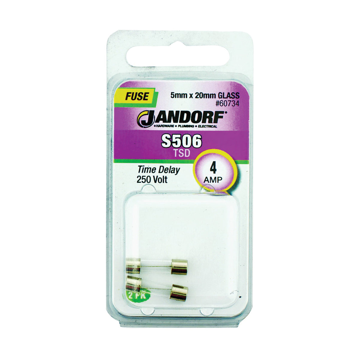 Jandorf Time Delay 250 Volt 4 Amp Fuse #60734
