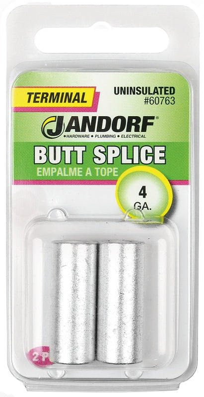 Butt Splice Connector, 4 AWG Wire, Copper Contact #60763