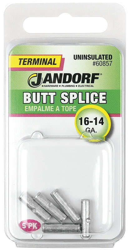 Butt Splice Connector, 16 to 14 AWG Wire, Copper Contact #60857